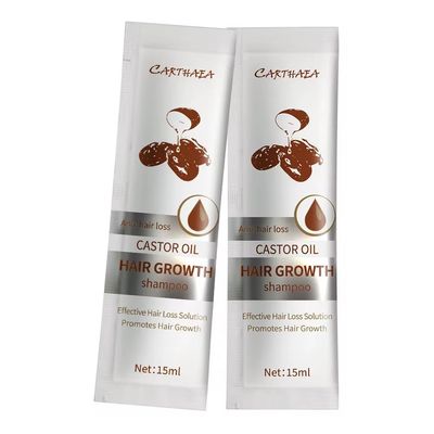 10pcs Castor Oil Hair Growth Shampoo Anti Hair Loss 15mLea
