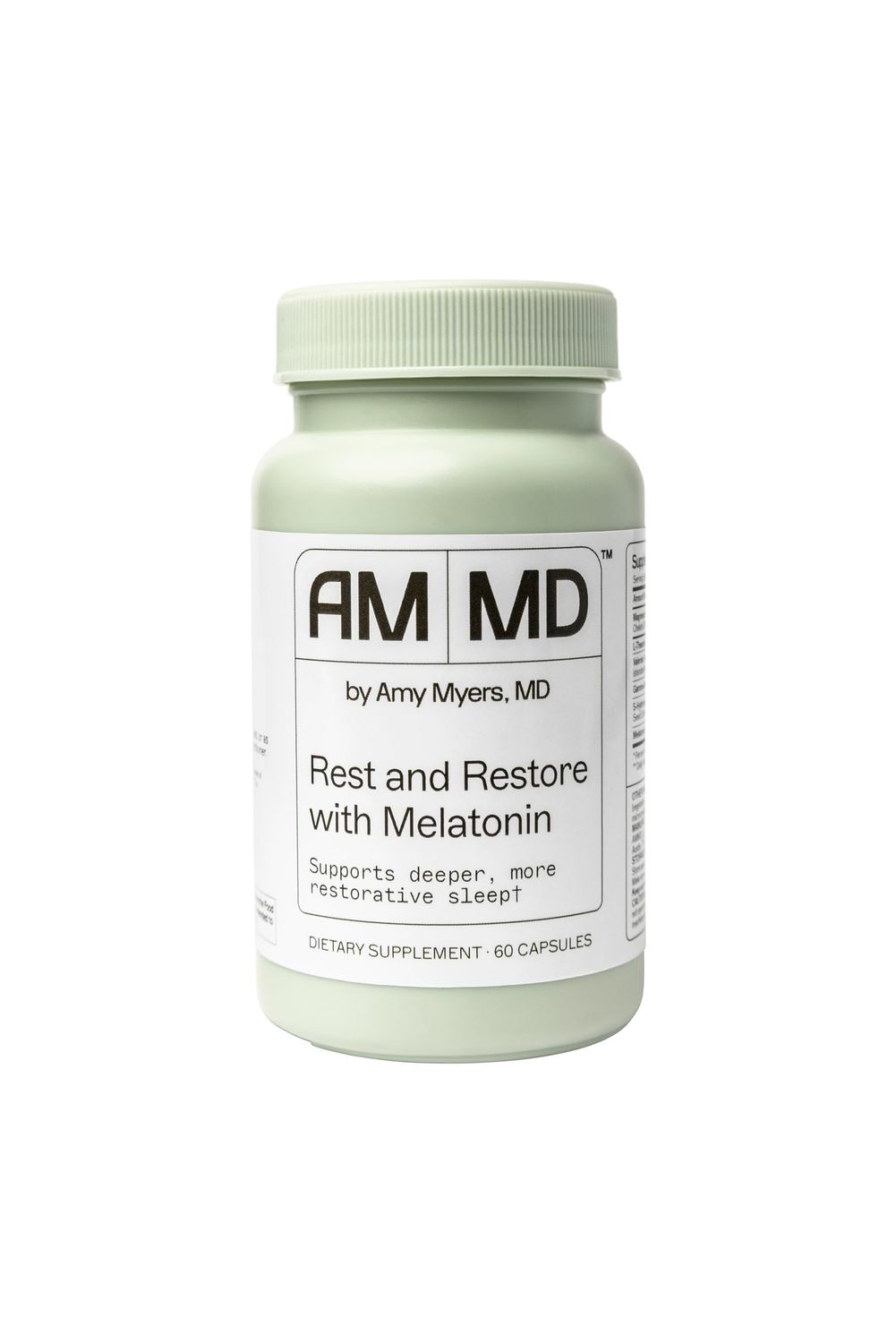 Amy Myers MD Rest and Restore Max - Calm Relaxed Sleep Support Supplement - Aid Natural Relaxed Sleep with GABA Melatonin - Rest Support Supplement for Healthy Sleep - 60 Capsules (30 Servings)