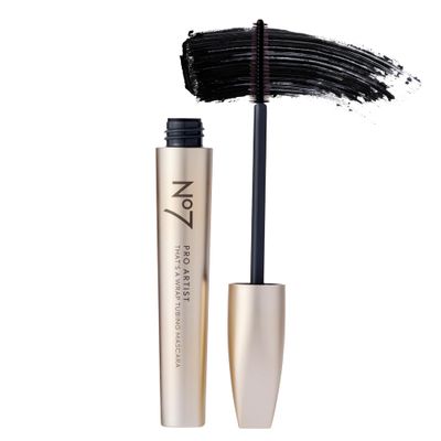 No7 Pro Artist That&#39;s a Wrap Tubing Mascara - Buildable Lengthening Mascara for a High-Impact Finish - Volumizing Tube Mascara to Keep Lashes in Place All Day - Black (0.28 fl oz)