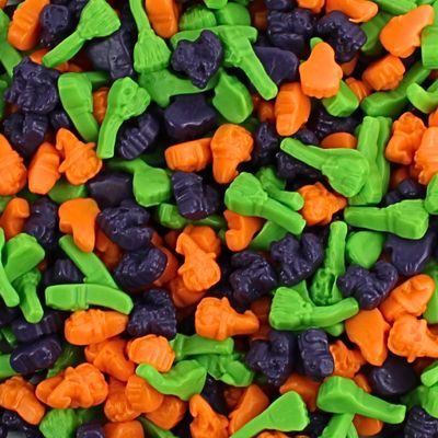Spooky Gummy Candy - Halloween Gummy Brooms, Kittens, and Pumpkins - Festive Spooky Gummies - Halloween Creepy Candy, by Queen City Candy Cave (8 oz)