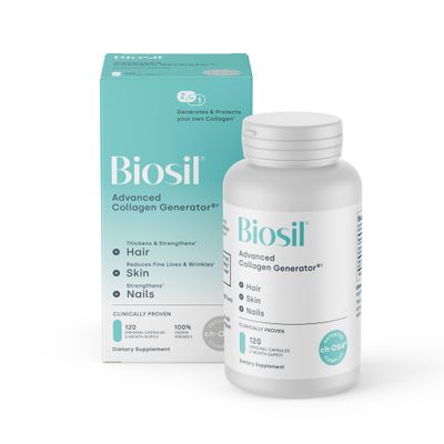 Biosil Collagen Generator - 120 Original Capsules - with Patented ch-OSA Complex - Generates Protects Your Own Collagen - GMO Free - 60-Day Supply