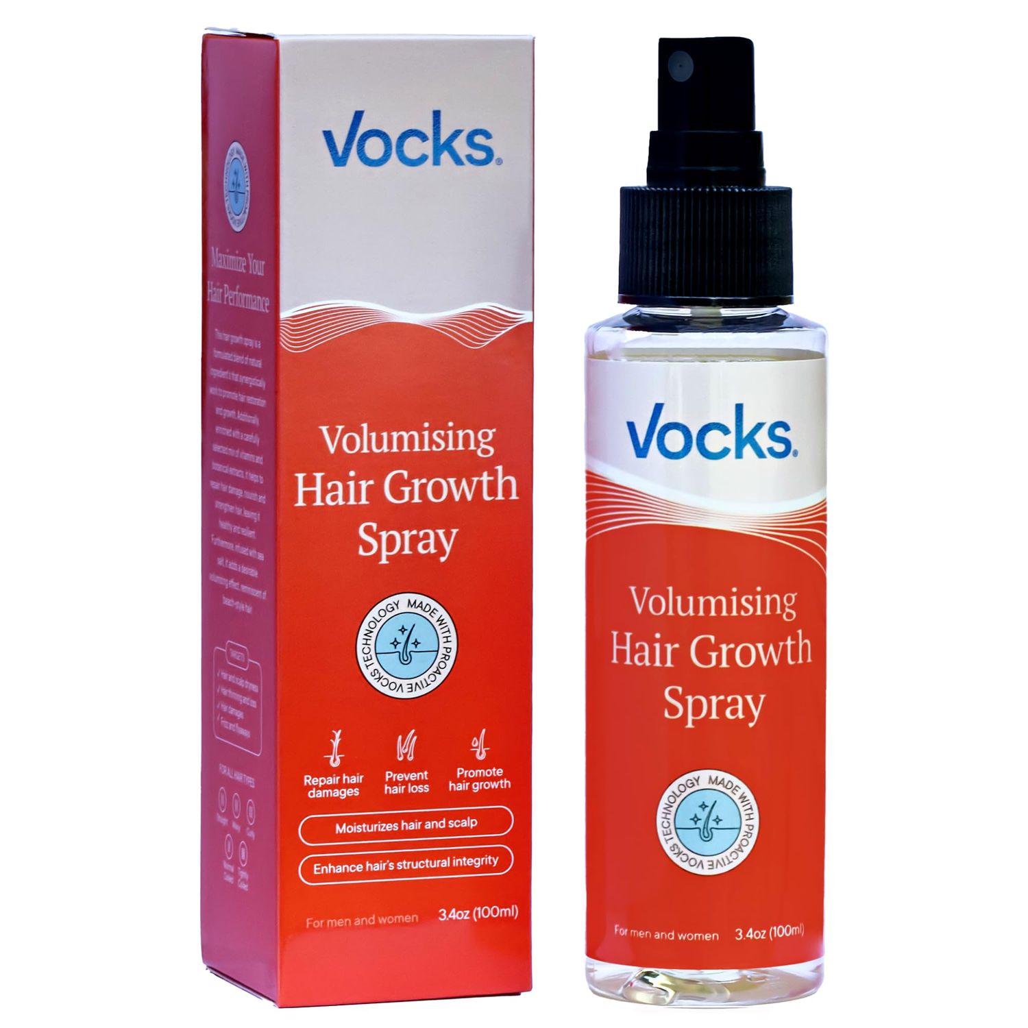 Vocks Hair growth spray 3.4 oz (One Month Supply)