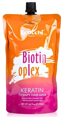 EcoLchi Biotin Oplex Keratin Hair Mask - Amino Acids Repair for Soft Hair Treatment - Color Damage, Frizz Control - Moisturizing Biotin Mask for Dry Hair - XL Package