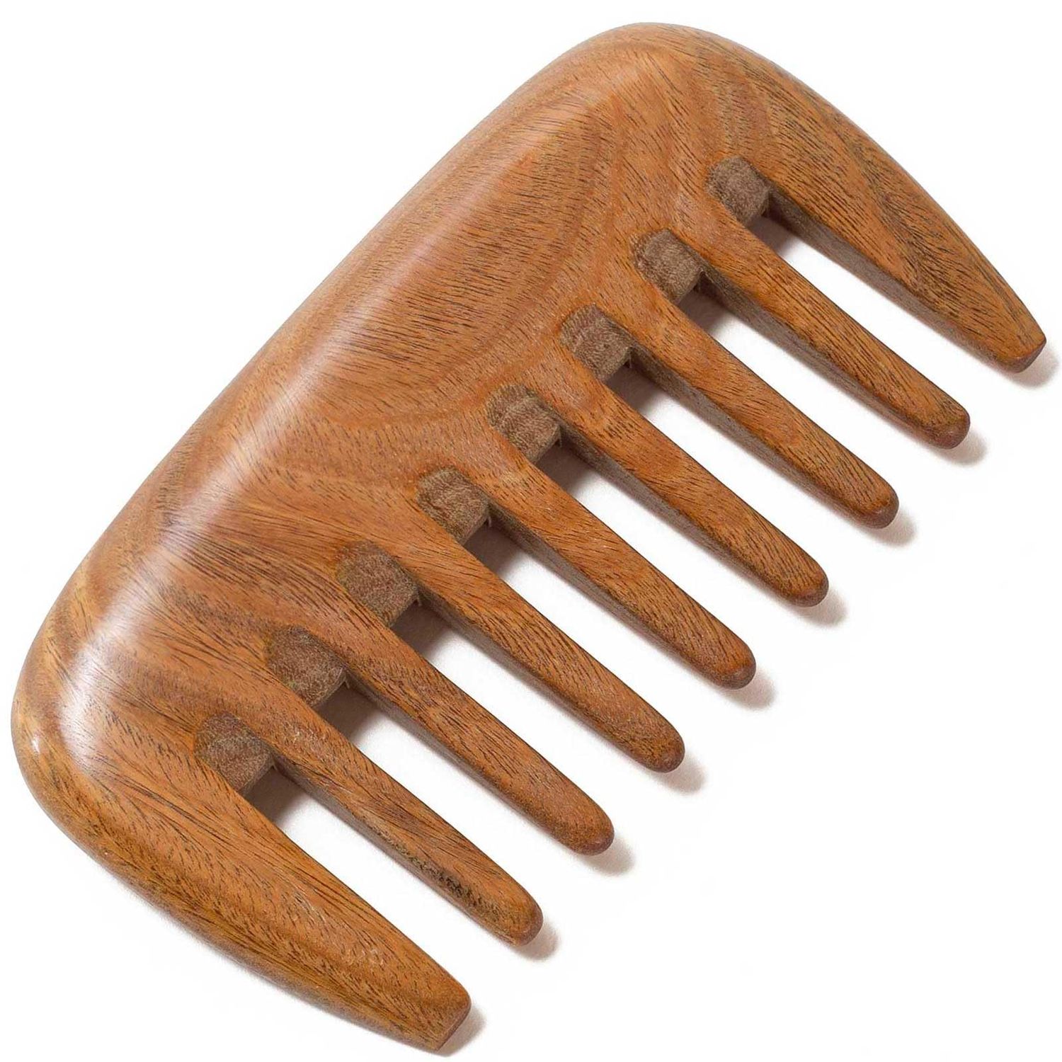 Moreinday Wooden Comb, Green Sandalwood Comb for Women Men, Wood Wide Tooth Comb, Wood Hair Comb, Hair Growth, Massage Scalp, Natural Material, Portable, 3.7x2 Inch