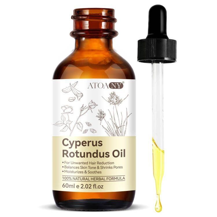 Cyperus Rotundus Oil for Hair Removal, Slowing Down Hair Growth, Cyperus Rotundus Oil for Women Facial, After Shave, Bikini Line, Legs, Arms, Underarms, Moisturizes Soothes Skin, Shrink Pores