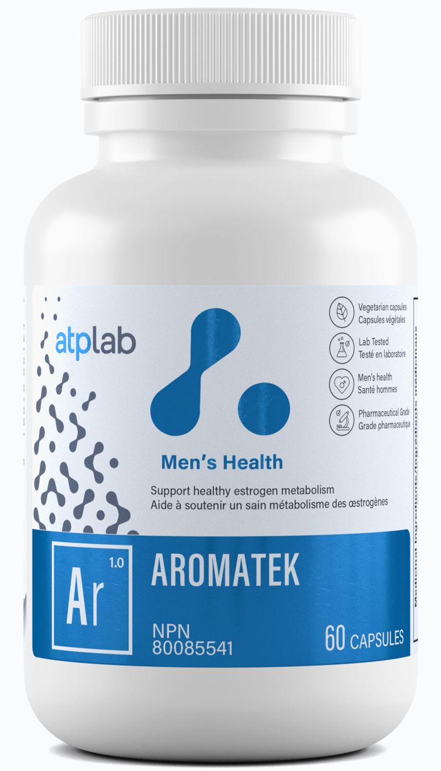 ATP LAB - Aromatek 60 Capsules 30-Day Supply - Mens Health Formula - Helps to Support Healthy Estrogen Metabolism, Maintain Healthy Skin and Immune Function