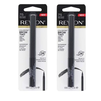 Pack of 2 Revlon Colorstay Brow Tint, Soft Black 715