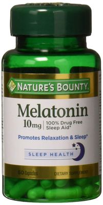 Nature&#39;s Bounty Maximum Strength Melatonin 10mg Capsules, 60 CT (Pack of 2)