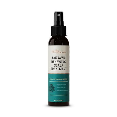 Live Conscious by Hair La Vie Renewing Scalp Treatment - Hair Thickening Spray Scalp Treatment - Add Volume to Hair and Soothe Scalp for Hair Growth, 4 fl oz.