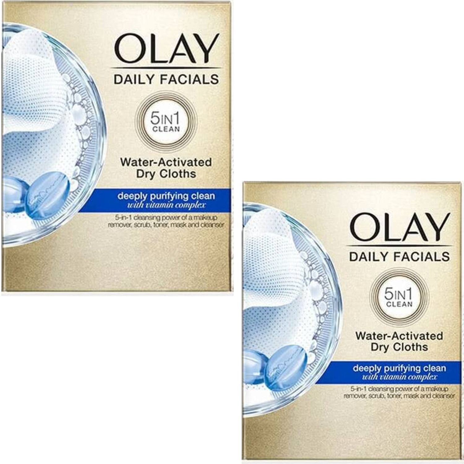 Olay 2-in-1 CombinationOily Daily Facial Cloths, 33-Count (Pack of 2)