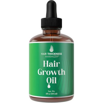 Hair Thickening and Moisturizing Serum - Vegan Scalp Treatment Oil for Women, Men with Dry, Frizzy, Weak Hair and Hair Loss. Peppermint, Wild Black Castor Oil, Unscented 2oz