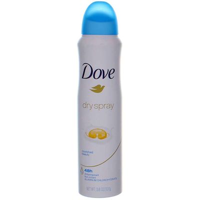Dove Dry Spray Antiperspirant, Nourished Beauty 3.80 oz (Pack of 2)