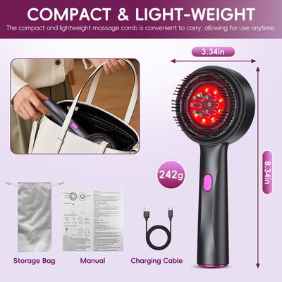 kronttis 2 in 1 Scalp Massaging Brush,Hair Oil Applicator Scalp Massager,IPX7 Waterproof Oil Dispenser for Hair,Deep Massage at Home for Muscle Relax