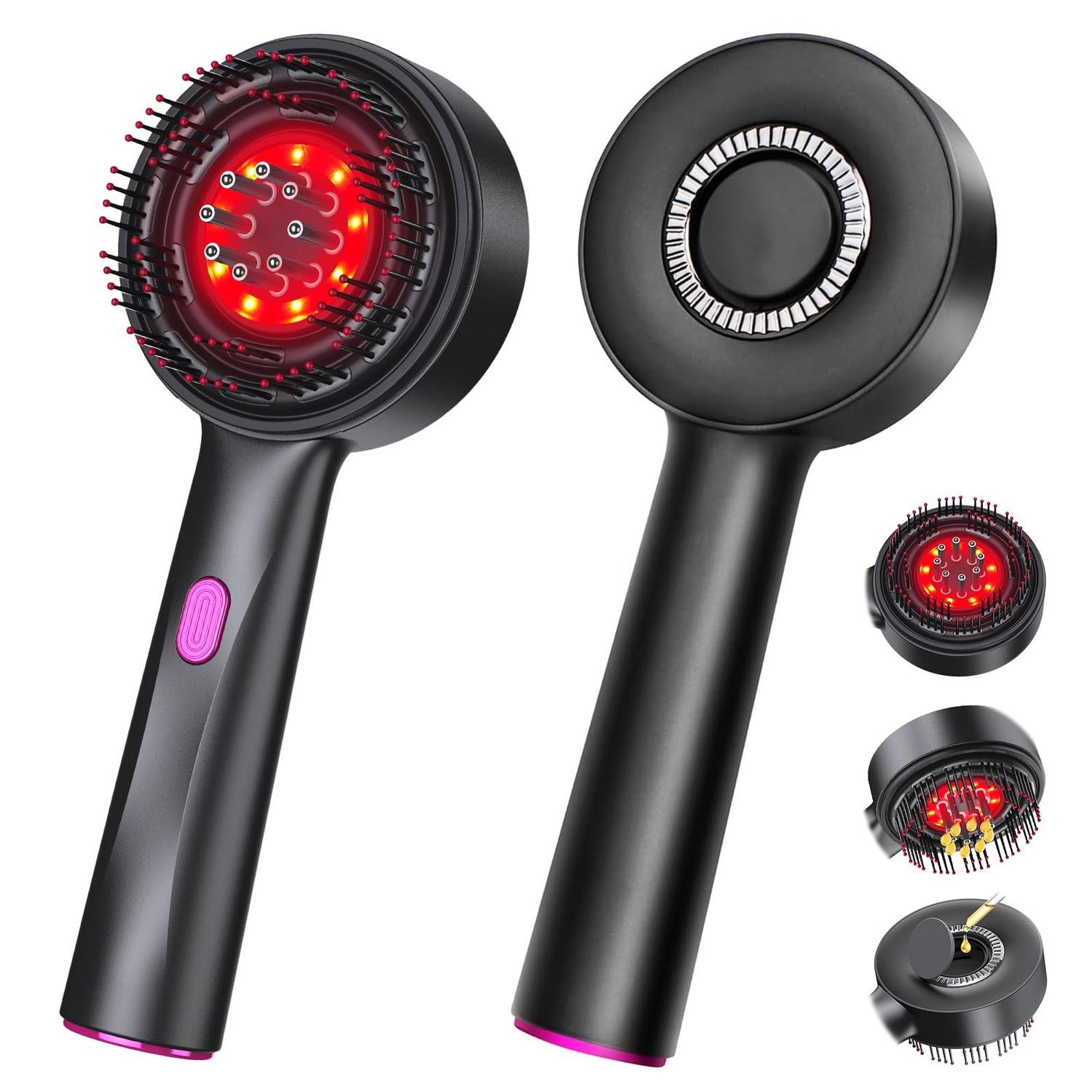 kronttis 2 in 1 Scalp Massaging Brush,Hair Oil Applicator Scalp Massager,IPX7 Waterproof Oil Dispenser for Hair,Deep Massage at Home for Muscle Relax