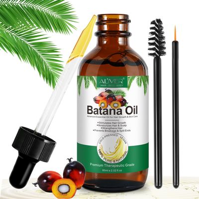 Batana Oil for Hair Growth, 100 Natural Pure Raw Batana Oil Dr. Sebi from Honduras, Essential Oil for Moisturizes Hair, Skin Care Prevents Breakage Split Ends 2.02 Fl Oz