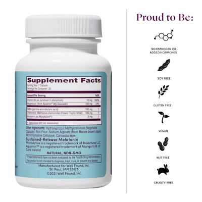 Womaness Let Me Sleep Supplements for Adults - Natural Sleeping Aid with Melatonin 3mg, Magnesium Supplement, GABA Chamomile Extract for Restful Sleep - Nighttime Support for Sleeping - 30 Capsules