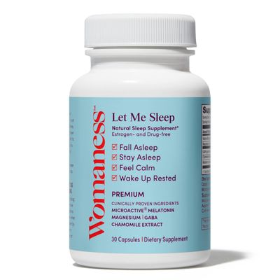 Womaness Let Me Sleep Supplements for Adults - Natural Sleeping Aid with Melatonin 3mg, Magnesium Supplement, GABA Chamomile Extract for Restful Sleep - Nighttime Support for Sleeping - 30 Capsules