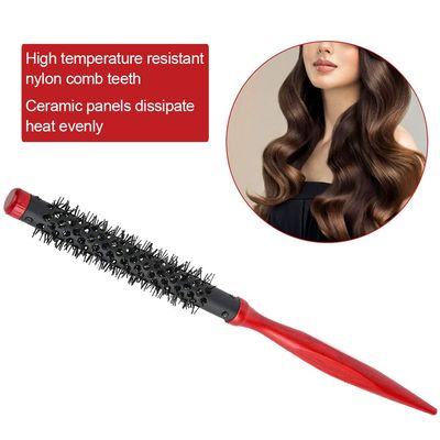 Roller Comb for Men and Women Nylon Round Salon Hair Styling Brush Comb for Blow Drying Curling Straightening(0.5in)