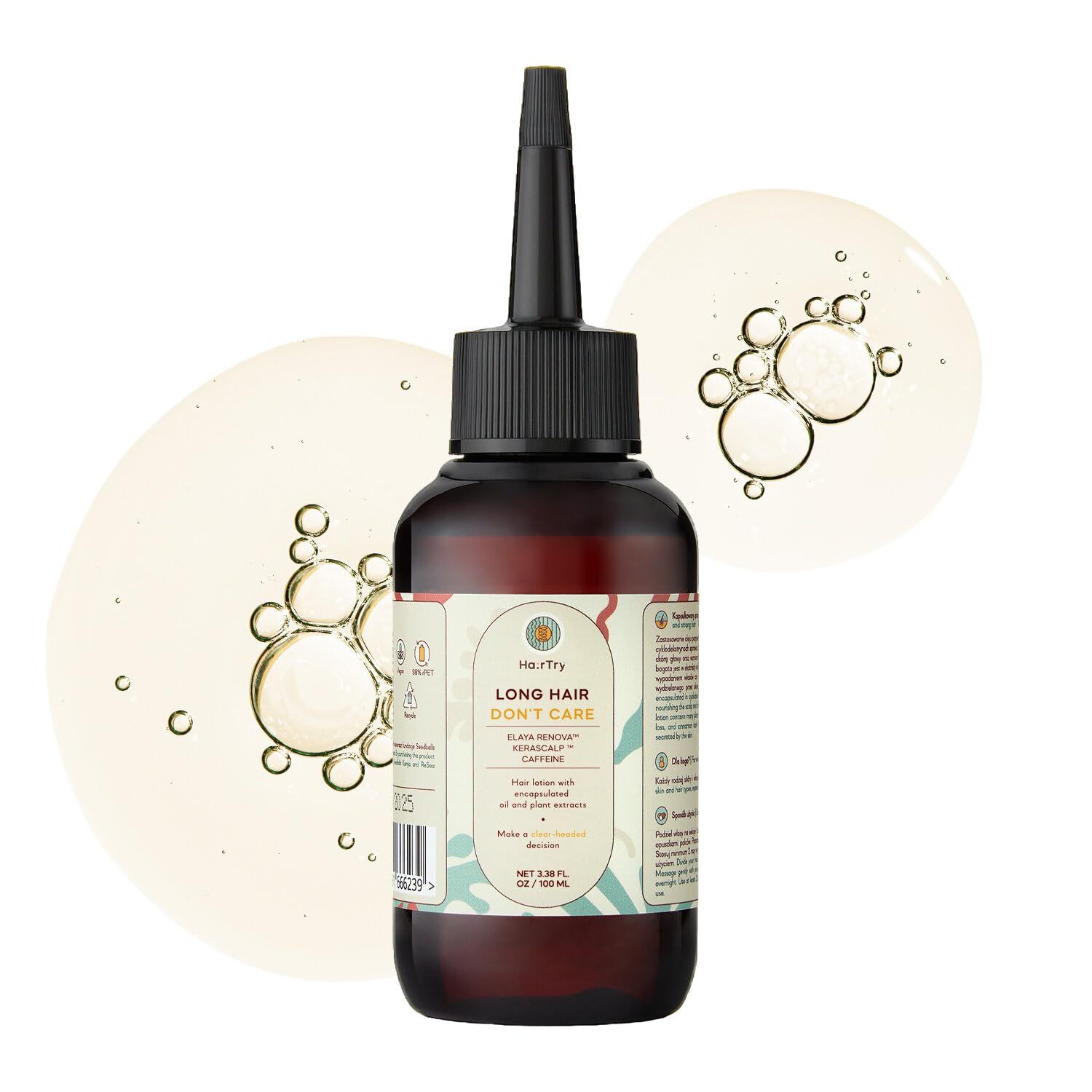 HairTry - Long Hair, Don&#39;t Care - Nourishing Scalp Serum with Elaya Renova Kerascale - Hair Growth Stimulation - Gentle Formula - Net 3.38 Fl. Oz 100 ml