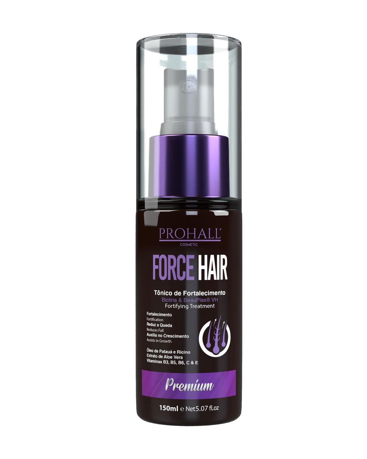 Prohall Cosmetic Force Hair Tonic for Hair Growth -Texturizing Spray for Hair Growth Damaged Hair - Glossing Tonic for men and women - Hair Loss thickening Spray (5.07 Fl.oz)
