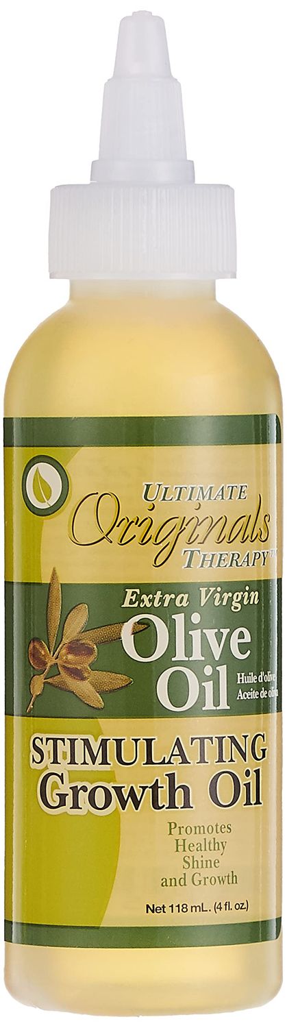 Originals by Africa&#39;s Best Therapy Extra Virgin Olive Oil Stimulating Growth Oil, Penetrates Rejuvenates Hair, Skin and Nails, All Day Long Moisturizing Conditioning, 4oz Bottle