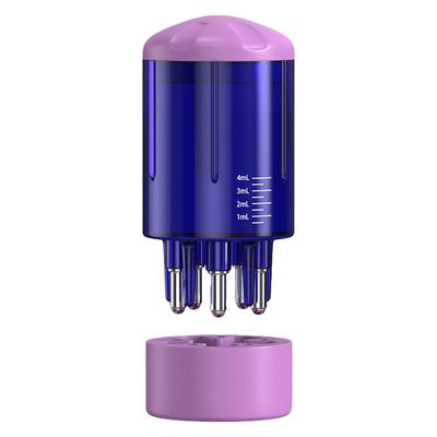 Hair Growth Applicator Comb with Scalp Massager - Easy-to-Use Oil Dispenser for Hair Care Nutrients (Purple)