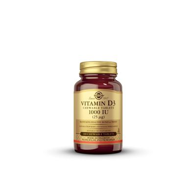 Vitamin D3 Chewable - 100 Chewable Tablets 1000 IU