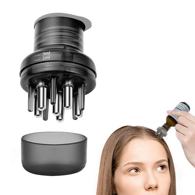 COMF-PRO Dual Scalp Massager - Matte Black Hair Oil Applicator Comb with Massage Balls for Root Treatment and Hair Care