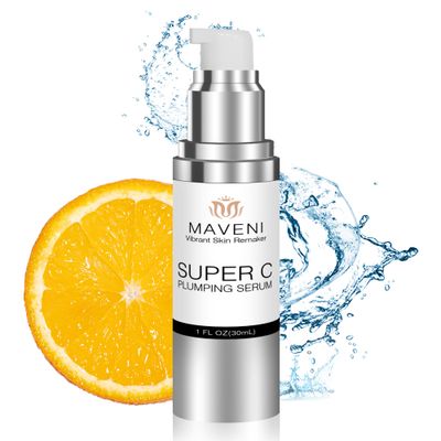 MAVENI Super Vitamin C Serum for Women over 70 With Hyaluronic Acid, Reduce Wrinkle, Hydrates, Firms, Lifts, Anti Aging Serum for Dark Spots, Wrinkles, DullSkin, 1 fl.oz.