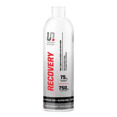 Undefined Nutrition Recovery by Brian Shaw - Oral Liquid Hyaluronic Acid (HA) MSM - Protects Joints and Muscles, Reduces Post Workout Soreness - Joint and Connective Tissue Repair Supplement - 24 oz