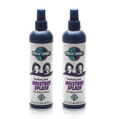 Stylin Dredz Moisture Splash Conditioning Braid Spray and Dreadlock Moisturizer Spray - 350 ml Pack of 2