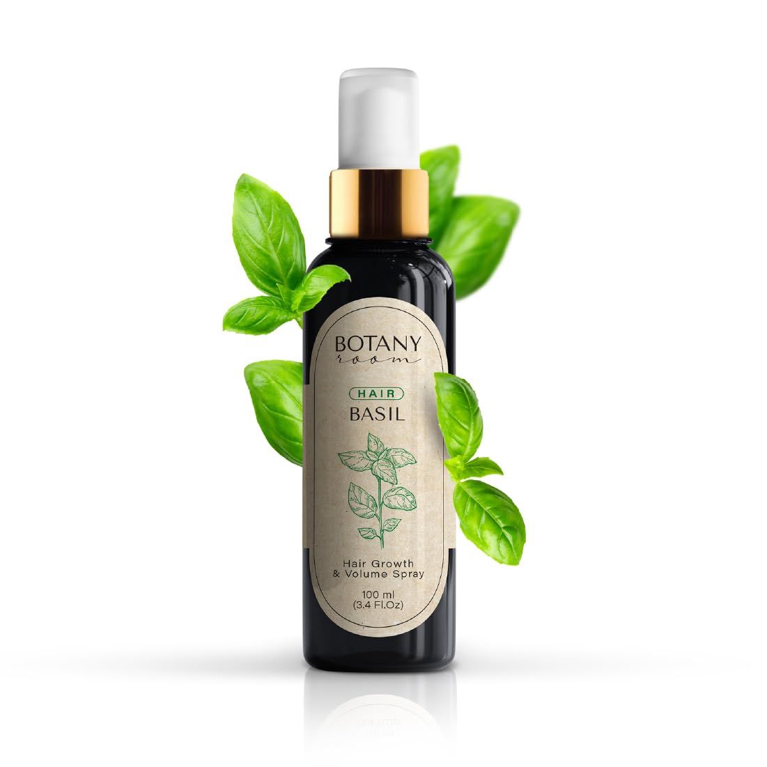 BotanyRoom &#39;Hair Basil&#39; Hair Spray - Achieve Gorgeous, Healthy-Looking Hair with Vitamin B12 Vitamin C Enrichment, Nourishing and Styling Solution with Basil Extract for Scalp and Hair Vitality.