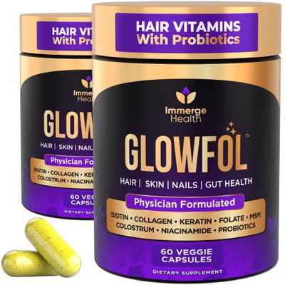 Biotin Collagen Supplement with Probiotics, Colostrum, Hyaluronic Acid and Keratin for Faster Hair Growth Hair Skin Nails Vitamins For Women and Men Biotin Hair Growth Supplement 120 Capsules