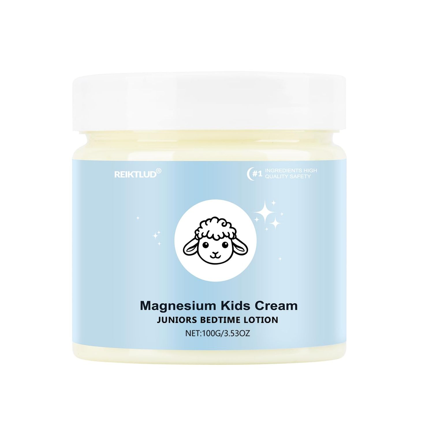 REIKTLUD Magnesium Lotion for Kids - Magnesium Lotion for Sleep - Soothing Relief Relaxation - Topical Magnesium Cream Helps Kids Stay Calm at Bedtime and During The Night - Without Melatonin
