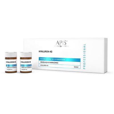 Apis Natural Cosmetics Hyaluron 4D Ampoule Hyaluronic Acid 5x5ml Revolution in Hydrogenation Hydrating Fragrance Fee