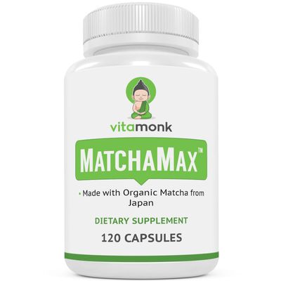 MATCHAMAX Organic Japanese Matcha Capsules - Pure Organic Matcha Green Tea Pills for Smooth Zen-Like Energy and Natural Mood Boost - Vegan Matcha Supplement Packed with Antioxidants - 120ct
