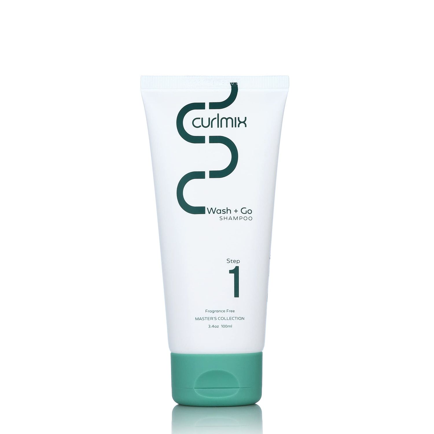 CurlMix Wash Go Shampoo for Curly Hair - Travel Size Sample 3.4 oz - Deep Cleansing Shampoo Removes Buildup - Fragrance-Free