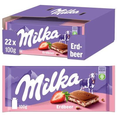 Milka Strawberry Yoghurt Chocolate - 3.2oz