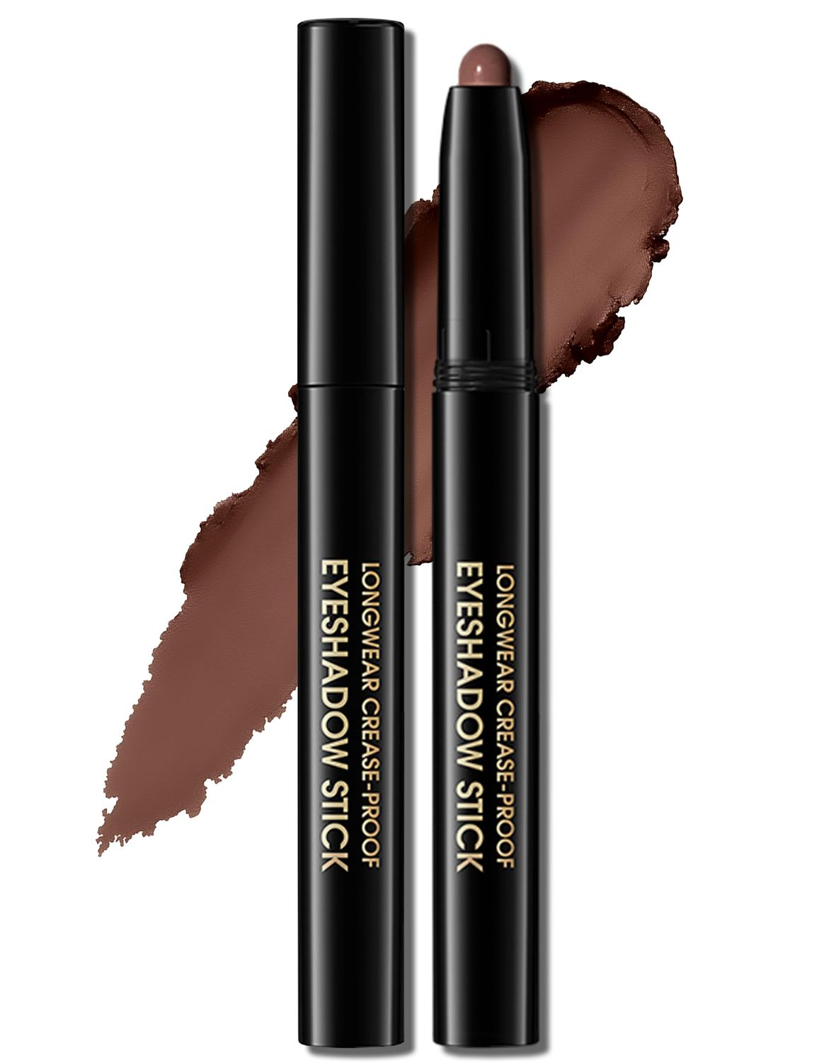 Erinde Waterproof Eyeshadow Stick, Cream Eye Shadow Stick, Long-Lasting, Crease-Proof, Cream to Powder Buildable Blendable Eye Shadow Pencils Crayon, Vegan Cruelty-Free, 02
