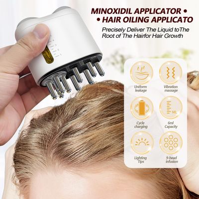 Pawfan Minoxidil Applicator, Hair Oiling Applicator, Root Comb ApplicatorScalp Oil Dispenser, 2-in-1 Hair Growth Oil Applicator and Scalp Massager for Hair Treatment and Growth