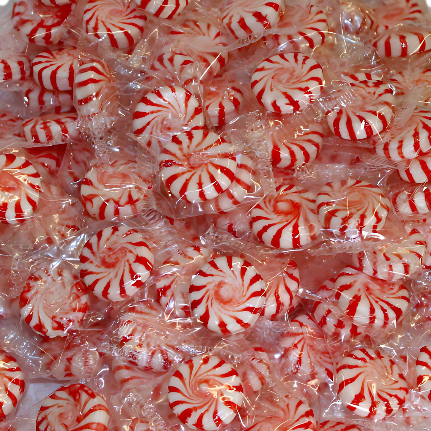 Peppermint Pinwheel Hard Candy - Approx. 162 Individually Wrapped Starlight Mints Cool, Crisp Refreshing Flavor Ideal for Parties, Offices, Candy Bowls Gifting Bulk 2-Pound Bag