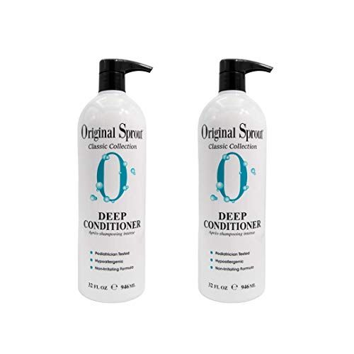 Original Sprout Deep Conditioner. Organic Vegan Deep Conditioning Treatment for Natural Hair Care. 32 Ounces. 2 Pack. (Packages May Vary)