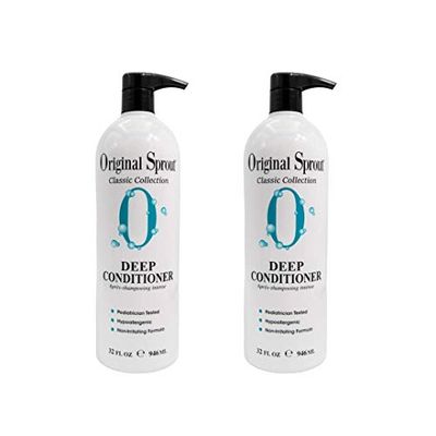 Original Sprout Deep Conditioner. Organic Vegan Deep Conditioning Treatment for Natural Hair Care. 32 Ounces. 2 Pack. (Packages May Vary)