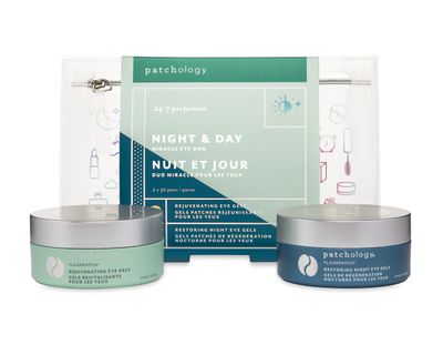Patchology Night Day Under Eye Patches (60 Pairs) - Eliminate Dark Circles, Puffy Eyes Wrinkles - Premium Collagen Retinol Masks for Brightening, Refreshing, Anti-Aging Ultimate Hydration