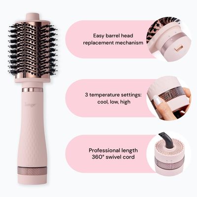 L'ANGE HAIR Multi-Volume Series 2-1 Interchangeable Dryer Brush (Blush - Oval 75mm)
