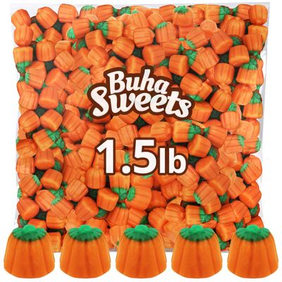 Mellowcreme Pumpkin Candy, Halloween Candy Bulk, Ideal Brachs Pumpkins for Halloween Themed Treat Bags, Perfect Pumpkin Candies for Halloween Parties, Trick or Treating (1.5 Pounds)