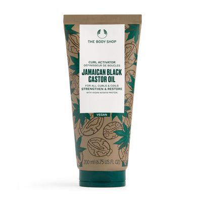 The Body Shop Jamaican Black Castor Oil Curl Activator - Strengthen Restore - For Curls Coils - Vegan - 6.75 Fl Oz