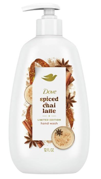 Dove Holiday Treats Hand Wash, Spiced Chai Latte, 2 Pack12 oz.