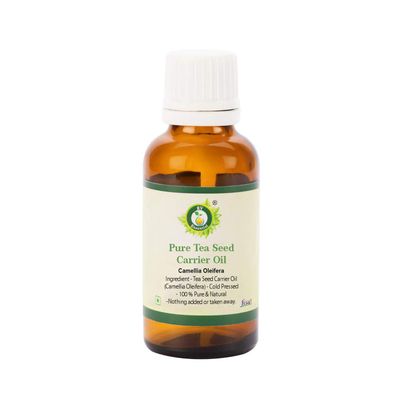 Tea Seed Oil Camellia Oleifera for Skin Anti-Aging for Removing Makeup Great Face Cleanser for Hair Growth 100 Pure Natural Cold Pressed 10ml 0.338oz by R V Essential