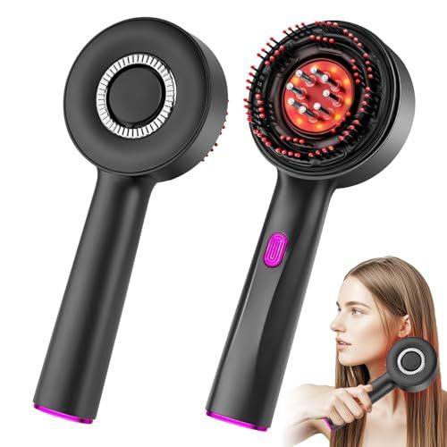 2-in-1 Electric Hair Oil Applicator Electric Scalp Massager Brush, IPX7 Waterproof Hair Brushes with Adjustable Speed
